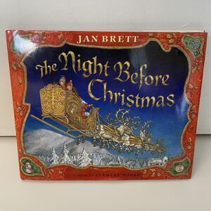 The Night Before Christmas Illustrated by Jan Brett 1998 Hardcover Dust Jacket